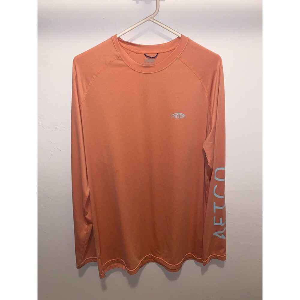Aftco Shirt Adult Large Pink Performance Long Sleeve Fishing UPF Sun Protection